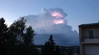 Gewitter &uuml;ber Bitburg. Juni 2018