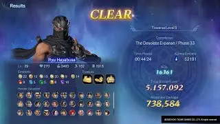 WARRIORS: Abyss Hell Gate 052 - Ryu Hayabusa TWENTIETH CLEAR! (Traversal Level 5) PLATINUM GET!