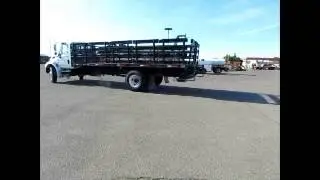 Sold! 2006 International 4200 S/A Stakebody Utility Truck 22' bidadoo.com