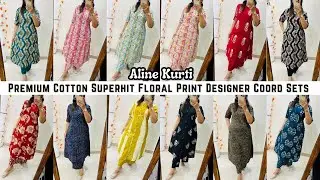 Premium Cotton Floral Print Designer Coord Sets #cotton #coordset #coordsetforwomen #coordsets