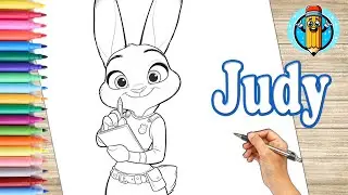 How to Draw JUDY HOPPS Easy 🐰 | Zootopia 2 | Drawings for KIDS