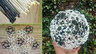 Football making with cable ties /