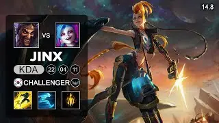 Jinx vs Draven ADC - KR Challenger - Patch 14.8 Season 14