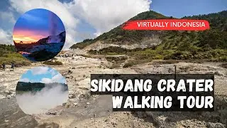 4K Virtual Walking Tour - The Moving Crater of Sikidang in Dieng Plateau, Central Java