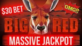 💵 MASSIVE JACKPOT ON 🦘BIG RED SLOT MACHINE HIGH LIMIT LIVE PLAY IN CASINO
