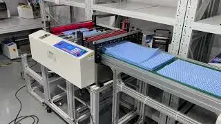 Non woven fabric roll to sheet cutting stacking machine fiber fabric cross cutter Plastic Filmcutter