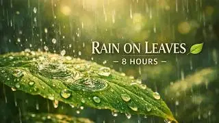 Gentle Rain on Leaves & Grass | 8 Hour Peaceful Forest ASMR