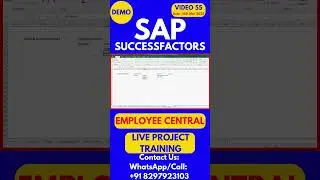 SAP SuccessFactors EC Training Online Tutorial Class 55 2025 #sapsuccessfactorscompensationtraining