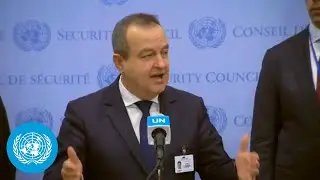(RS) Serbia on Kosovo & other topics - Media Stakeout | Security Council | United Nations