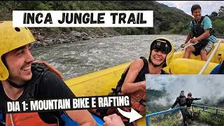 INCA JUNGLE DIA 1- Bike na estrada e nosso primeiro rafting
