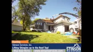 Plymouth Roofing - Lifting Shingles to the Roof Top - Stinson Services, Inc.