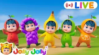 LIVE🔴Colorful Finger Family, Finger Family + More | Learn Colors | Jolly Jolly - Best Kids Songs