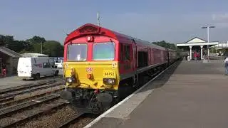 (HD) DB Schenker 66152 & 66080 work Pathfinder Tours 'Cornish Explorer' tour - 20/9/14