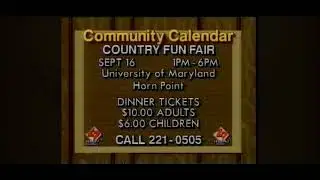 WMDT TV 47 Community Calendar (1989)