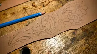 Freehand Drawing a Tooling Pattern on Leather