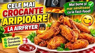 🍗 Aripioare crocante la airfryer fără ulei – rețetă rapidă și delicioasă! | aripioare crispy
