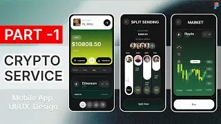 PART-1  Crypto Mobile App design | How to design Crypto App in figma #figmatutorial