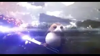 a Porg kills a Porg with Luke's Lightsaber (Deleted Scene) Star Wars the Last Jedi [HD]