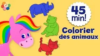 Coloriage pour enfants | Colorier des animaux | Le cheval arc-en-ciel | BabyFirst