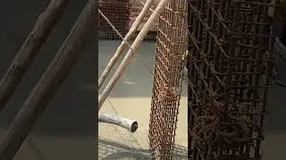 Earthquake Resistant Building Column Casting Process | RCC Column Reinforcement & Concrete Work