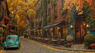 Cozy Jazz After Gentle Rain 🌧️Vintage Caf&eacute; Ambience on Quiet Old Street With Relaxing Jazz for Study