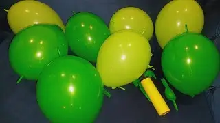 Green Metallic Satisfying Balloons Blow-up & Popp 🎈🥎 #Balloonsvideo #Viral #Subscribe #Share