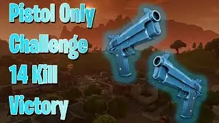 PISTOL ONLY CHALLENGE WIN! 14 KILLS! (Fortnite Battle Royale)