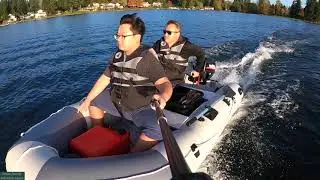 HANGKAI 12HP Outboard Motor Marine Boat Engine 2 Stroke Water Cooling CDI 169CC Speed Test