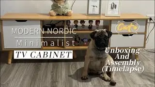 Modern Nordic Minimalist TV Cabinet | Unboxing and Assembly