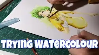 Copic user Tries Watecolours! [Speed Art At End]