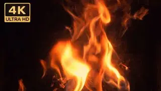 Real Dark Hearth Glow 🔥 10 Hours | Deep Sleep Fire Ambience | Slow Wood Burn