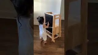 Toddler must have: #harppa toddler towers!  She&rsquo;s not just watching - she&rsquo;s part of it.😊😊