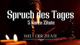 Spruch des Tages - 5 gute kurze Zitate Weisheiten, Lebensspr&uuml;che zum Nachdenken - lebensver&auml;ndernd