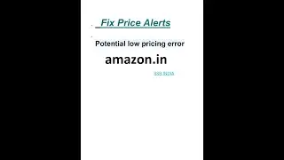 Potential low pricing error / amazon  Fix Price Alerts