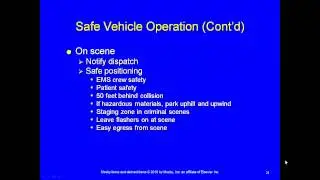 EVOC (Emergency Vehicle Operations) for EMS