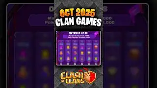 OCTOBER Clans Games Rewards 2025 🔥!