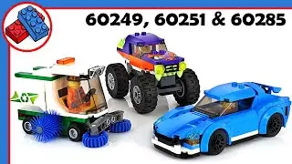 LEGO City Street Sweeper, Monster Truck, Sports Car 60249 60251 60285