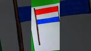 Netherlands Flag Drawing#shorts #art🎨🇳🇱