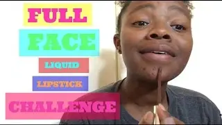 FULL FACE USING ONLY LIQUID LIPSTICKS CHALLENGE