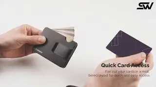 The Slimwalt Wallet with RFID Blocking, Fan-out Card Holder, Metal Pop Up Wallets, Gifts for Men🎁