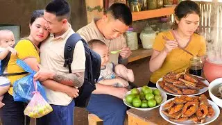 Surprise Mr. Hung Returns Home After a Long Time Away - How to Cook Family Lunch with My Kid