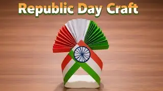 Republic Day Craft 🇮🇳 | Easy Tricolour Paper Craft | 26 January Special | Diy Tricolour Cap Idea