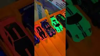 Hot Wheels Neon Speeders Drag Racing X Super 6-Lane Raceway #shorts #hotwheels