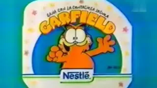 Comercial NESTL&Eacute; promoci&oacute;n GARFIELD (1989) versi&oacute;n 1 y 2