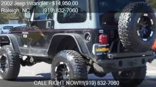 2002 Jeep Wrangler X 4WD 2dr SUV for sale in Raleigh, NC 276