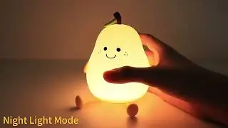 LED pear silicone night lamp