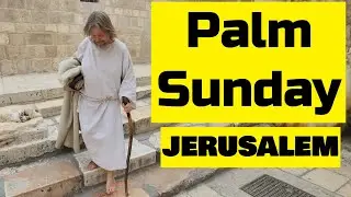 Jerusalem Catholic Palm Sunday Procession in Jerusalem at the Church of the Holy Sepulchre