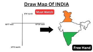 Map of India Drawing #india #map #kids #mapofindia #drawingforkids #schoolproject #ncert #geography