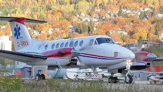 Beechcraft King Air 350 Takeoff - Great PT6 Turboprop Engine Sound!