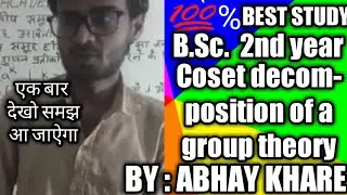 Coset decomposition of a group theory